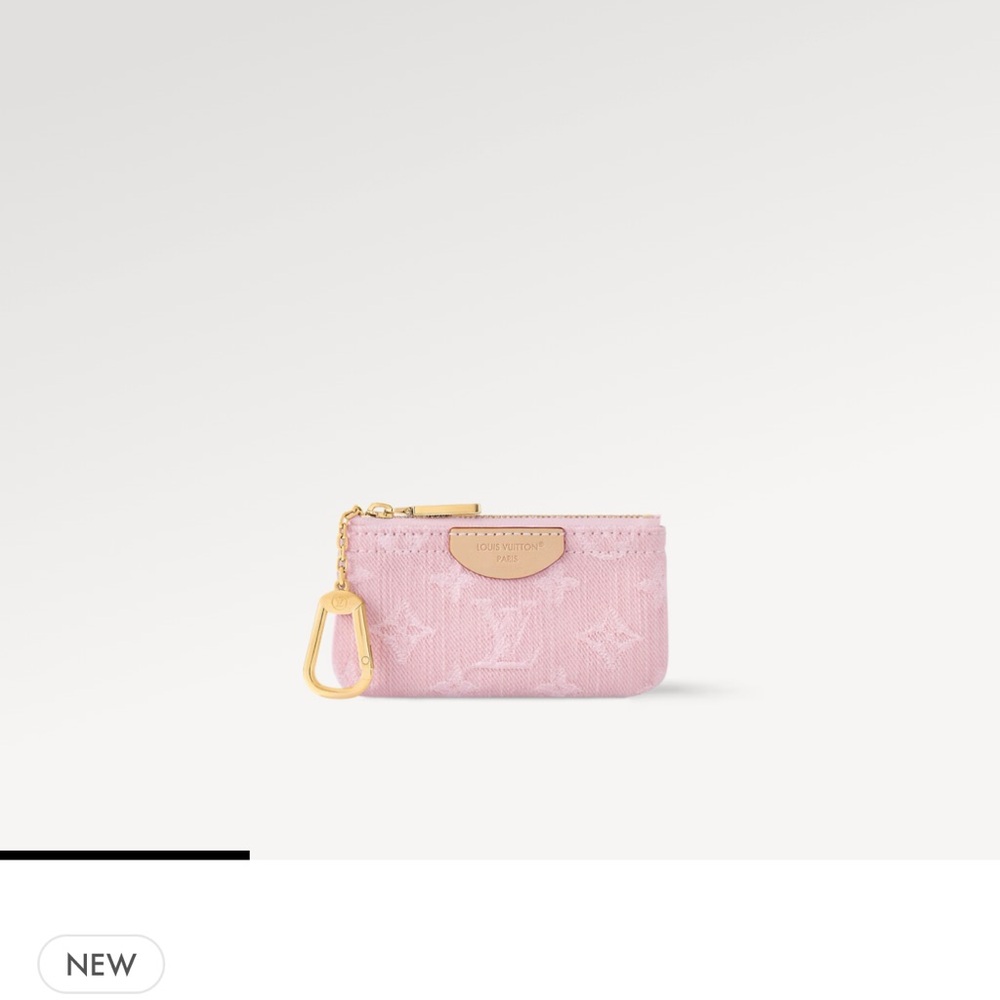 Louis Vuitton Pink Denim Key Pouch